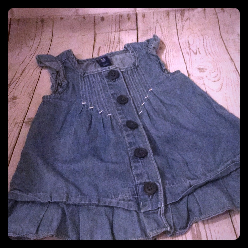 Baby girl denim dress from gap. 0-3 months.